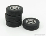 Kk-scale Accessories Set 4x Complete Wheels - Set 4x Cerchi A Raggi 1:18 Černý Chrom