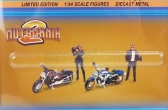 Americká dioráma Sada figúrok Motomania - Motocykel 1:64 čierny