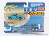 Johnny Lightning Chevrolet Stepside Pick-up s prívesom a člnom 1965 1:64 2 tóny modrá