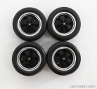 Kk-scale Accessories Porsche 911 4x Wheels And Tire Set 1976 1:18 Black