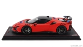 Mr-models Ferrari Sf90 Xx Stradale Spider 2024 - Con Vetrina - With Showcase 1:18 Rosso Le Mans - Matná Červená Modrá Černá