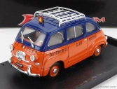 Brumm Fiat 600 Multipla Automobil Club Modena 1956 1:43 oranžová modrá