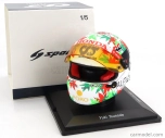 Spark-model Arai helmet F1  Casco Helmet Alpha Tauri At04 Team Alpha Tauri N 22 Monza Italy Gp 2023 Yuki Tsunoda 1:5 Bílá Zelená Červená