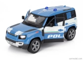 Bburago Land Zover New Defender 110 Polizia 2020 1:25 svetlomodrá