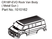 HBP240355 - (1010162) Rock Van Body (silver/black) - EVO 1:18