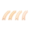 Bigjigs Rail Dlhá okrúhla koľajnica 17 cm 4 ks
