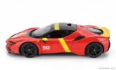 Bburago Ferrari Sf90 Stradale Hybrid 1000hp N 50 24h Le Mans Livery - Con Vetrina - With Showcase - Exclusive Carmodel 1:18 Červená Žlutá