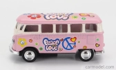 Kinsmart Volkswagen T1 Samba Minibus Flower 1962 - bez krabice 1:64 Ružová