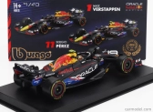 Bburago Red bull F1  Rb19 Team Oracle Red Bull Racing N 11 4th Austin Usa Gp 2023 Sergio Perez - With Pilot And Showcase 1:43 Matt Blue