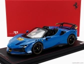 Mr-models Ferrari Sf90 Xx Stradale Spider 2024 - Con Vetrina - With Showcase 1:18 Azzurro Dino - Světle Modrá Černá Žlutá