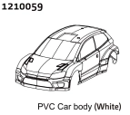 1210059 - PC Rally Body Shell - blue + Stickers
