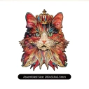 RoboTime Drevené puzzle Cat King