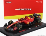 Bburago Ferrari F1 Sf-23 Team Scuderia Ferrari N 55 Pole Position 3rd Monza Italy Gp 2023 Carlos Sainz – With Pilot And Showcase 1:43 červená čierna žltá