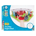 Bigjigs Rail Exkluzívne depo pre 5 vlakov - poškodený obal
