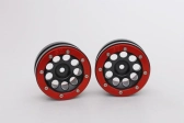 Kovové Beadlock CNC disky 1,9 PT Ecohole Black/Red, 2 ks