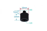 3/8" Female to M6 Male Screw
