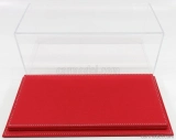 Atlantic Vetrina display box Molhouse Base In Pelle Rossa - Leather Base Red - Lungh.lenght Cm 32.5 X Largh.width Cm 16.5 X Alt.height Cm 12.5 (altezza Interna 10.6 Cm ) 1:18 Plastový Displej