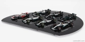 Minichamps Mercedes gp F1  Set 7x Lewis Hamilton World Champion - Mclaren Mp4/23 N 22 2008 - W05 Amg Petronas N 44 2014 - W06 Amg Petronas N 44 2015 - W08 N 44 2017 - W09 N 44 2018 - W10 N 44 2019 - W11 N 44 2020 1:43 Stříbrná Černá