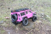 RC auto DF-4J Crawler XXL, růžová