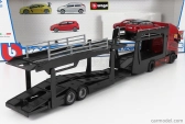 Bburago Volvo Fh16 Xl 750 Euro 6 Cab Truck Car Transporter With Land Rover Range Evoque Lrx 2-door 2011 1:43 Red Met