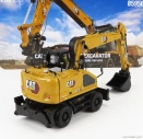 Dm-models Caterpillar Catm318 Escavatore Gommato - hydraulické rýpadlo 1:50 žlté čierne