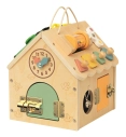 2Kids Toys Activity board Domeček přírodní malý