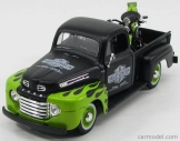 Maisto Ford usa F-1 Pick-up Custom Harley-davidson 1948 + Motorcycle Harley Davidson Fl Panhead 1948 1:24 Matná Černá Světle Zelená