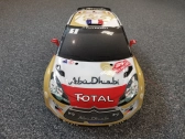 Čirá karoserie Citroën DS3 WRC Total Abu Dhabi 1:10 (vč. odtisků a příslušenství)
