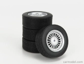 Kk-scale Accessories 4x  Wheels And Rims Set 17' For Bmw 3-series Alpina (e30) 1988 1:18 Černá Stříbrná