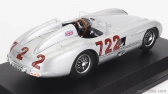 Edicola Mercedes benz 300 Slr Spider N 722 Winner Mille Miglia 1955 Stirling Moss - Denis Jenkinson 1:43 Silver