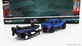 Maisto Ford USA F-150 Svt Raptor Pick-up With Bass Boat And Trailer 2021 1:64 modrá čierna