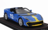 Bbr-models Ferrari 812 Competizione A Spider N 112 2022 - Con Vetrina - S vitrínou 1:18 French Racing Blu - Modro-žltá