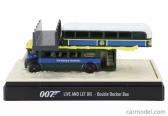Motor-max Decker Diorama - Autobus s mostom 1960 - 007 James Bond - Live And Let Die - Vivi E Lascia Morire 1:64 Modrozelená