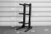 Skladací stojan pre RC autá, výška 475 mm, 3 poschodia