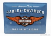 Edicola Príslušenstvo 3d kovová tabuľka - logo Harley Davidson 1:1 modrá oranžová