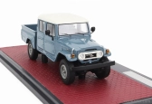 Matrix modely v mierke 1:43 Toyota Hj45 Land Cruiser Crew Cab Pick-up 1979 Modrá Sivá Biela