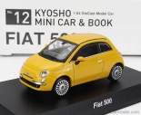 Kyosho Fiat Nuova 500 2007 With Book 1:64 Žlutá
