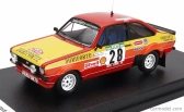 Trofeu Ford england Escort Mkii N 28 Rally Portugal 1983 Carlos Bica - Fernando Prata 1:43 Červená Žlutá
