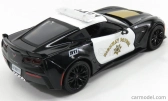 Maisto Chevrolet Corvette Z06 C7 Coupe Highway Patrol Police 2015 1:24 čierna biele zlato
