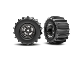 Traxxas kolo 3.6/4,7", disk Sand Car černý chrom, pneu belted paddle (zadní) (pár)