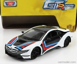Motor-max BMW I8 Coupe Gt Racing 2018 1:43 Biela čierna modrá červená