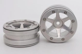 Kovové Beadlock CNC disky 1,9 PT Slingshot Silver/Silver, 2 ks