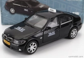 Welly BMW 3-series 330i Taxi Stoccolma Švédsko 2008 - poškodenie karty Box 1:38 čierna