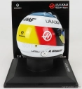 Mini prilba Schuberth prilba F1 Casco Prilba Team Haas Vf-21 Belgian Gp Spa 2021 Mick Schumacher 1:4 Biela modrá červená žltá