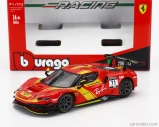 Bburago Ferrari 296 Gt3 3.0l Twin Turbo V6 N 71 Racing 2023 1:43 červená žltá