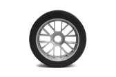 Mechové přední gumy, PAN CAR 1/10, stříbrný disk, sh 35, 2 ks.
