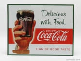 Edicola Príslušenstvo Kovový tanier - Coca-cola Delicious s jedlom 1:1 Biela červená zelená