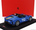 Bbr-models Ferrari 812 Competizione A Spider N 112 2022 - Con Vetrina - S vitrínou 1:18 French Racing Blu - Modro-žltá