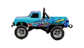 RC Monster Truck kovový 1:64 RTR LED Tempomat 2,4GHz modrý