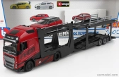 Bburago Volvo Fh16 Xl 750 Euro 6 Cab Truck Car Transporter With Land Rover Range Evoque Lrx 2-door 2011 1:43 Red Met